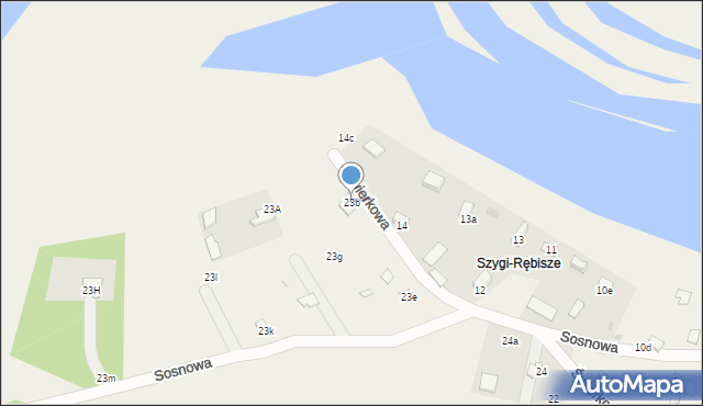 Dąbrówka, Sosnowa, 23b, mapa Dąbrówka