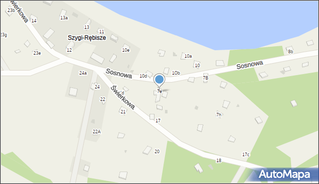 Dąbrówka, Sosnowa, 7e, mapa Dąbrówka