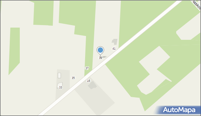 Dąbrówka-Ług, Sosnowa, 39, mapa Dąbrówka-Ług