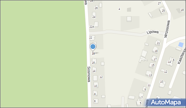 Dalekie-Tartak, Sosnowa, 18, mapa Dalekie-Tartak