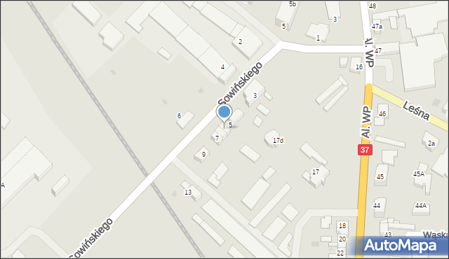 Darłowo, Sowińskiego Józefa, gen., 7a, mapa Darłowo
