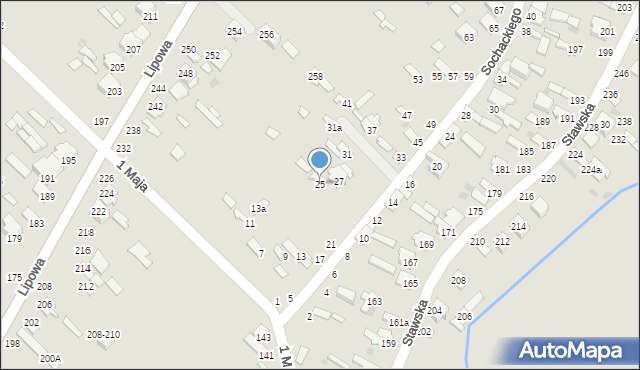 Dęblin, Sochackiego Augusta, dr., 25, mapa Dęblin