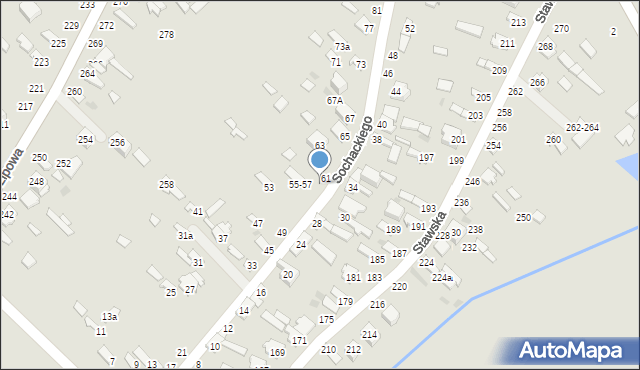Dęblin, Sochackiego Augusta, dr., 59, mapa Dęblin