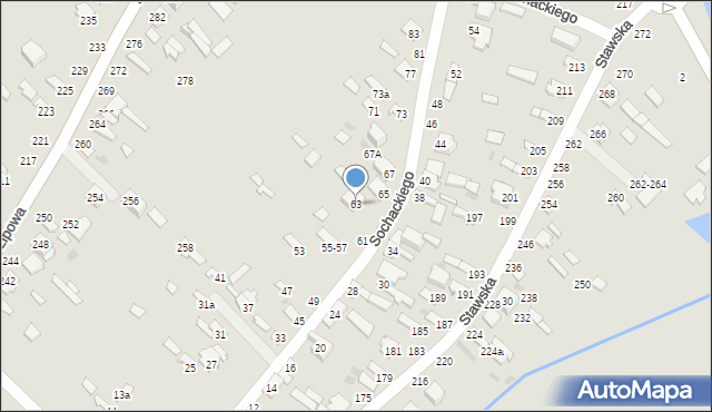Dęblin, Sochackiego Augusta, dr., 63, mapa Dęblin