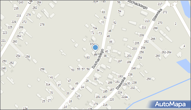 Dęblin, Sochackiego Augusta, dr., 65, mapa Dęblin