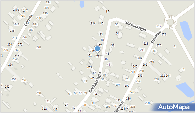 Dęblin, Sochackiego Augusta, dr., 73, mapa Dęblin