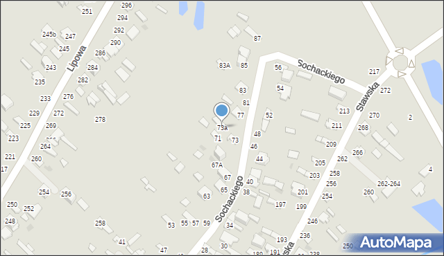 Dęblin, Sochackiego Augusta, dr., 73a, mapa Dęblin