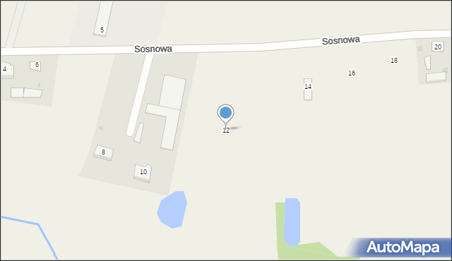 Długobórz, Sosnowa, 12, mapa Długobórz