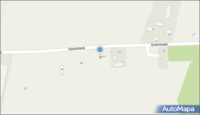 Długobórz, Sosnowa, 18, mapa Długobórz