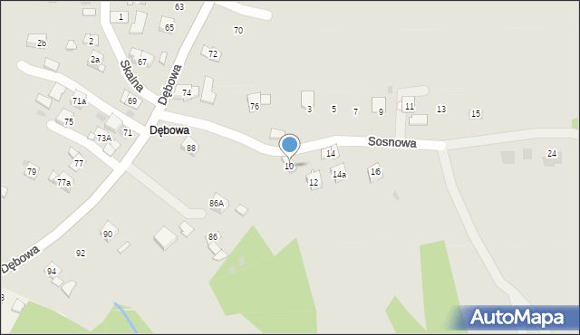 Dobczyce, Sosnowa, 10, mapa Dobczyce