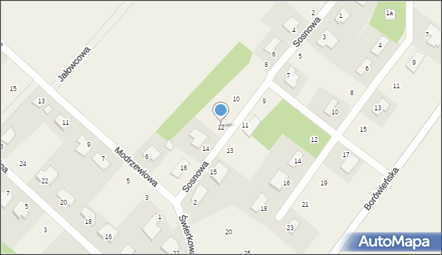 Dobrcz, Sosnowa, 12, mapa Dobrcz