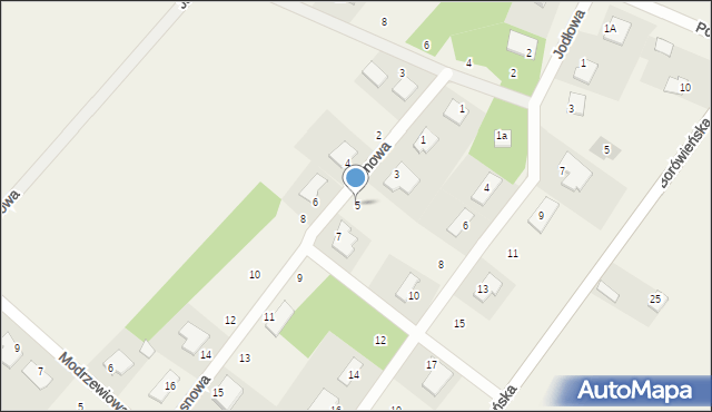 Dobrcz, Sosnowa, 5, mapa Dobrcz