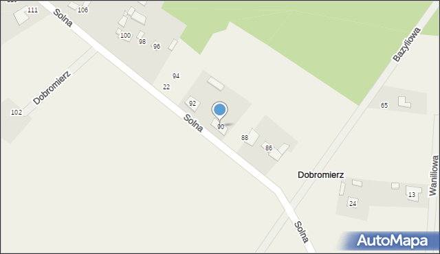 Dobromierz, Solna, 90, mapa Dobromierz
