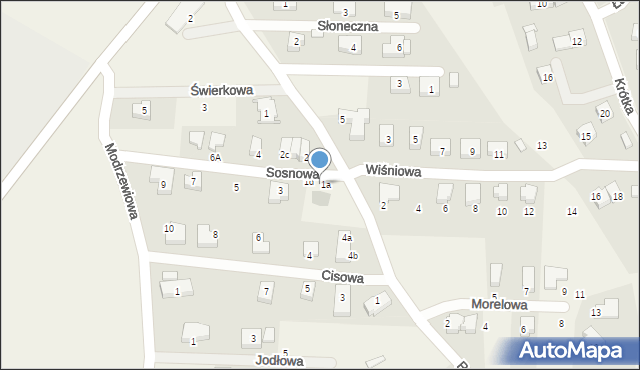 Dobrzykowice, Sosnowa, 1b, mapa Dobrzykowice