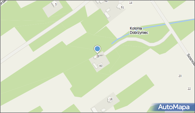Dobrzyniec, Sosnowa, 16, mapa Dobrzyniec