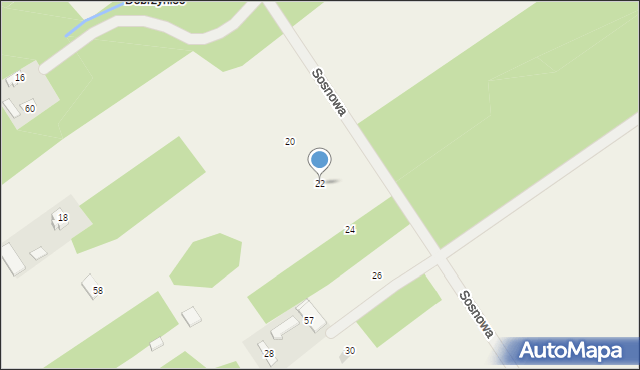 Dobrzyniec, Sosnowa, 22, mapa Dobrzyniec