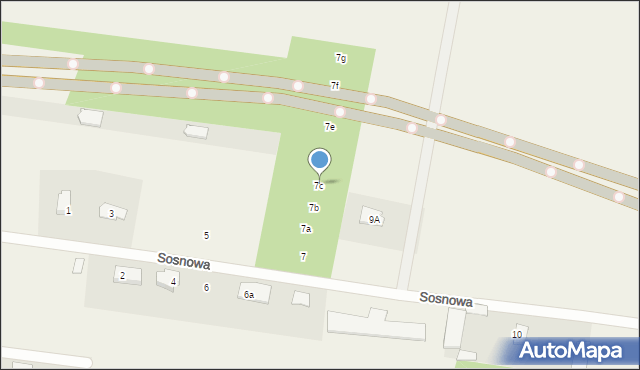 Dobrzyniewo Duże, Sosnowa, 7c, mapa Dobrzyniewo Duże