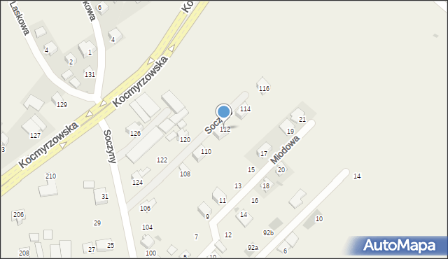 Dojazdów, Soczyny, 112, mapa Dojazdów