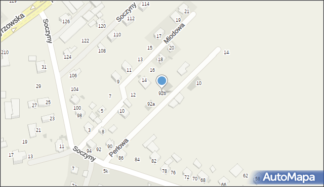 Dojazdów, Soczyny, 92b, mapa Dojazdów