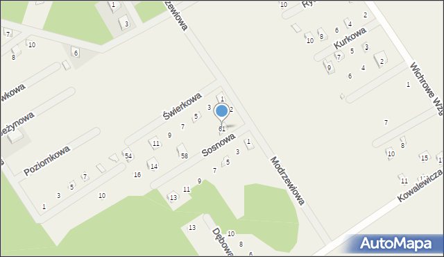 Dominice, Sosnowa, 4, mapa Dominice