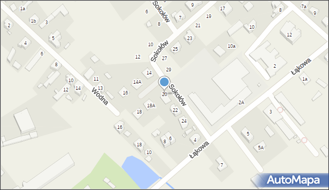 Dopiewo, Sokołów, 20, mapa Dopiewo