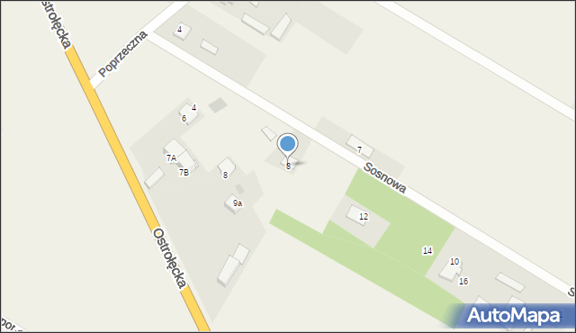 Dylewo, Sosnowa, 8, mapa Dylewo