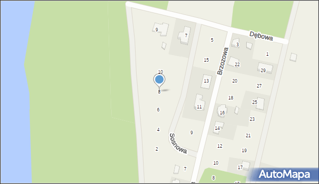 Dymaczewo Stare, Sosnowa, 8, mapa Dymaczewo Stare