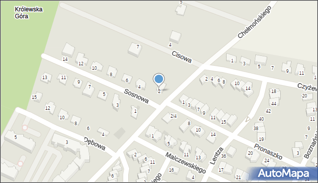 Działdowo, Sosnowa, 2, mapa Działdowo