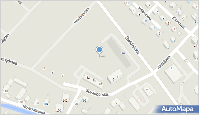 Dzierżoniów, Sowiogórska, 10, mapa Dzierżoniów