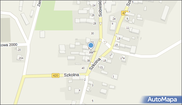 Dzierżysław, Sobieskiego, 34a, mapa Dzierżysław