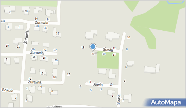 Elbląg, Sowia, 21, mapa Elbląga