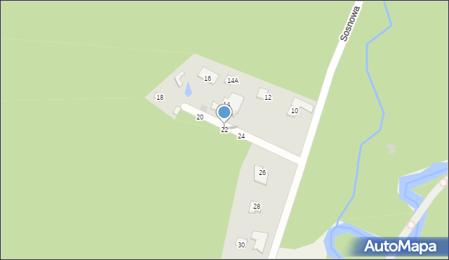 Emów, Sosnowa, 22, mapa Emów