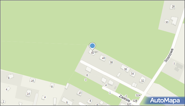 Emów, Sosnowa, 42, mapa Emów