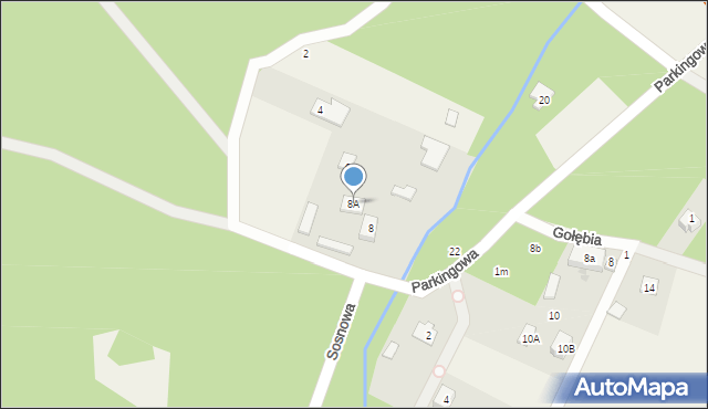 Emów, Sosnowa, 8A, mapa Emów