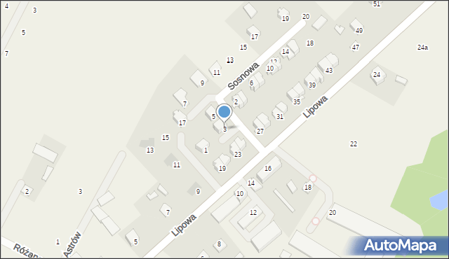 Garbów, Sosnowa, 3, mapa Garbów