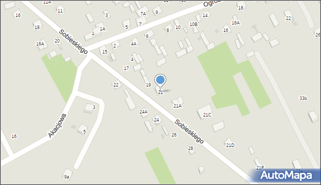 Garwolin, Sobieskiego, 21, mapa Garwolin