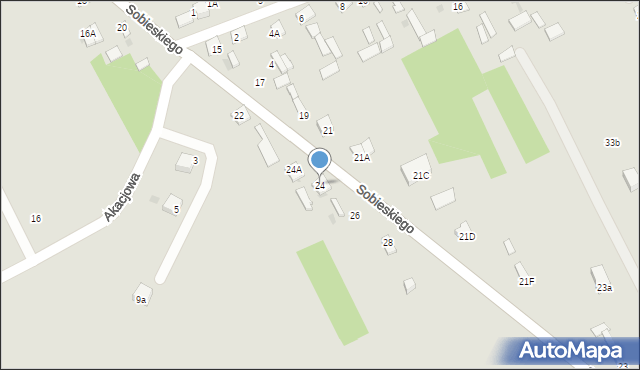 Garwolin, Sobieskiego, 24, mapa Garwolin