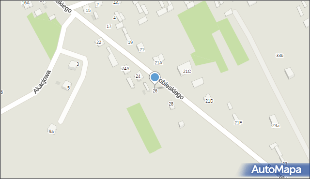 Garwolin, Sobieskiego, 26, mapa Garwolin