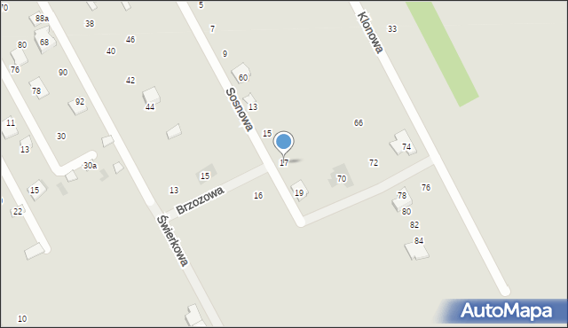 Garwolin, Sosnowa, 17, mapa Garwolin