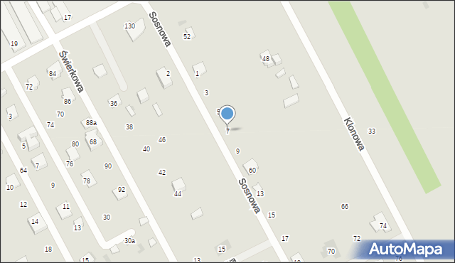 Garwolin, Sosnowa, 7, mapa Garwolin