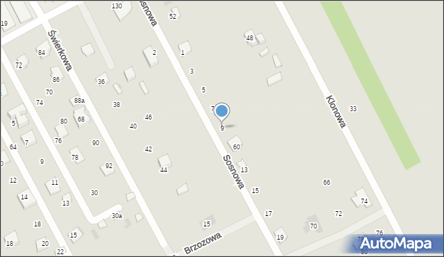 Garwolin, Sosnowa, 9, mapa Garwolin