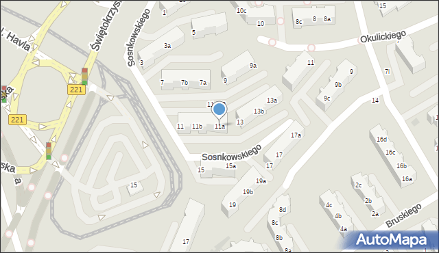 Gdańsk, Sosnkowskiego Kazimierza, gen., 11a, mapa Gdańska