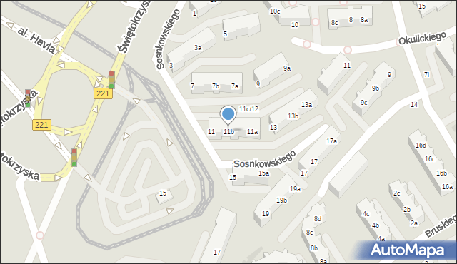 Gdańsk, Sosnkowskiego Kazimierza, gen., 11b, mapa Gdańska