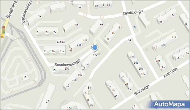 Gdańsk, Sosnkowskiego Kazimierza, gen., 17a, mapa Gdańska