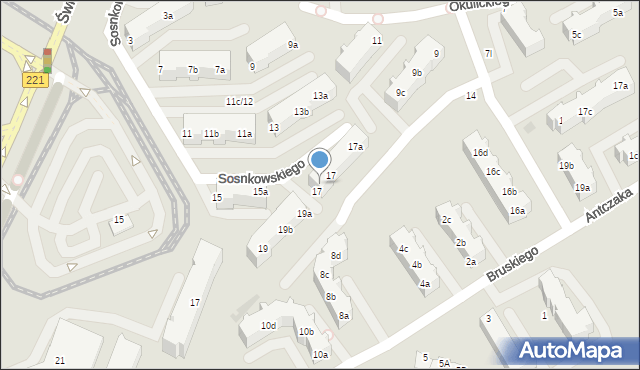 Gdańsk, Sosnkowskiego Kazimierza, gen., 17c, mapa Gdańska