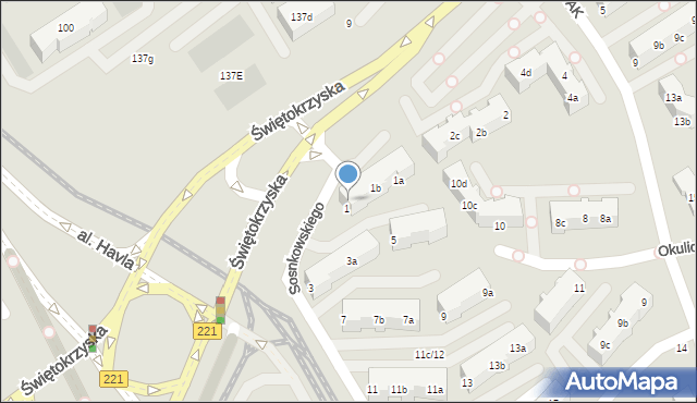 Gdańsk, Sosnkowskiego Kazimierza, gen., 1c, mapa Gdańska