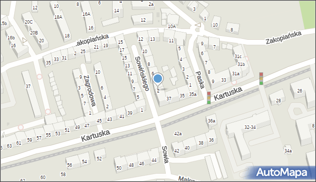 Gdańsk, Sowińskiego Józefa, gen., 2, mapa Gdańska