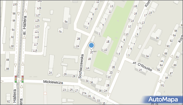 Gdańsk, Sochaczewska, 1C, mapa Gdańska