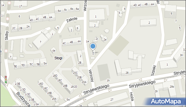 Gdańsk, Sokola, 2, mapa Gdańska