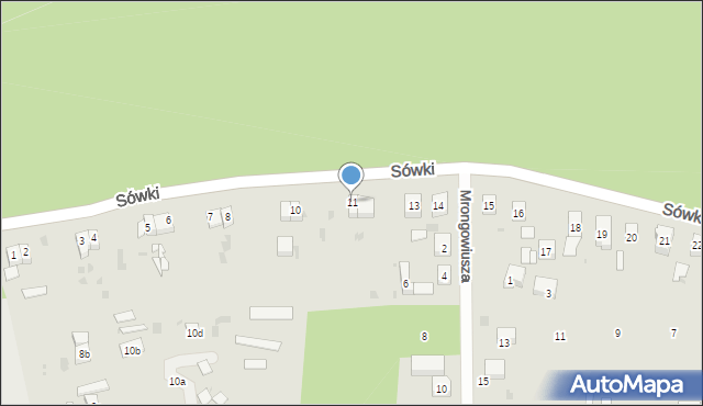 Gdańsk, Sówki, 11, mapa Gdańska